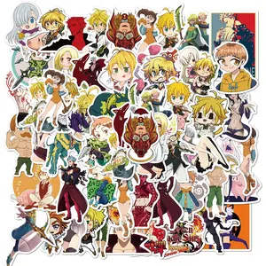 50Pcs Japan Cartoon De Zeven Hoofdzonden Sticker Voor Promotie Gift Thuis Papier Decor Fles Bagage Anime Stickers