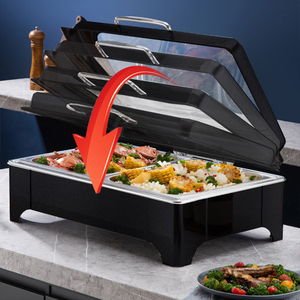 Calentador de Comida Eléctrico Rectangular de Acero Inoxidable, Diseño Innovador, Gran Capacidad de 9L, Calentador de Vajilla Eléctrico, Suministros Duraderos para Buffet - Product Image 4