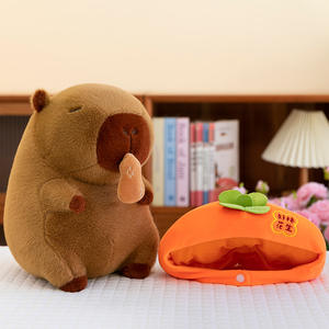 Peluche de Capibara de Dibujos Animados, Lindo Animal de Peluche de Caqui y Cacahuete, Fibra Sintética, 31cm-50cm, para Regalo de Cumpleaños Infantil, Almohada - Product Image 2