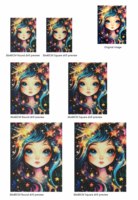 Kit de Peinture Diamant 5D LS 60x80CM Portrait Fille Étoilée Brillante sur Toile DIY avec Diamants Ronds et Carrés AB - Cadeau