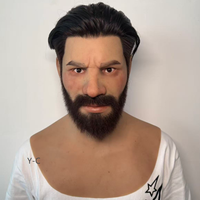 Masques en silicone souple élastique de haute simulation, fabriqués à la main en usine, pour jeunes hommes, masque réaliste pour Halloween, cosplay, masque de film