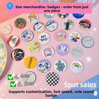 Badges personnalisés en fer blanc à motif dessin animé avec impression offset pour breloques de sac, emblèmes scolaires, cadeaux - Épingles en métal en gros