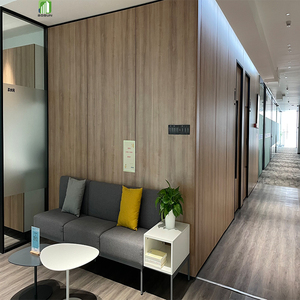 إطار من الألومنيوم مقاوم للصوت مكتب نصف الزجاج المقسى لوحة مكتب إصلاح التقسيم - Product Image 2