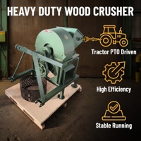 Broyeur à bois PTO stable monté sur tracteur pour la production de sciure de bois, idéal pour les travaux forestiers extérieurs
