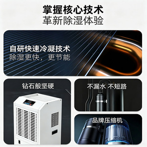 <b>Dehumidifier</b> 60 L Digital Display Metal Body For Archive Room Wine Cellar Basement Workshop Warehouse - Product Image 4