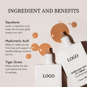 Squalane d'herbe de tigre naturelle Oem personnalisé, apprêt pour le visage avec ridules dodues, crème <span class=keywords><strong>CC</strong></span> hydratante pour tous les types de peau - Product Image 3