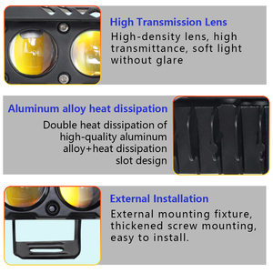 Lampe frontale électrique LELANPU Riders - Phare LED pour <span class=keywords><strong>moto</strong></span>, ATV, accessoires pour <span class=keywords><strong>moto</strong></span>, éclairage antibrouillard, projecteur LED pour <span class=keywords><strong>moto</strong></span> - Product Image 6