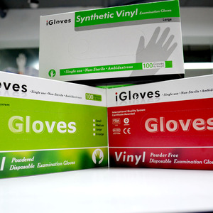 Gants jetables en vinyle PVC transparents, sans <span class=keywords><strong>poudre</strong></span> et sans enduit, pour usage alimentaire - Product Image 1