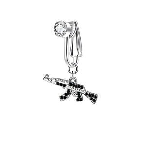 Mode couleur gemme balancent nombril anneau strass pistolet forme ventre anneau <span class=keywords><strong>faux</strong></span> <span class=keywords><strong>Piercing</strong></span> bijoux de corps - Product Image 6