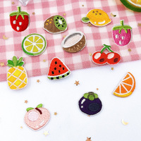 Patchs de fruits mignons : fraise, ananas, pastèque – Broderie thermocollante, applique, autocollant alimentaire Kawaii pour vêtements d'enfants