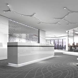 Luxury Lighting Beauty Salon <b>Reception</b> Desk Minimalist White Spa <b>Reception</b> Desk for Retail Store - Product Image 1