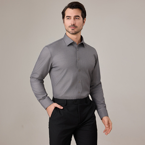 Nuova Camicia Invernale da <span class=keywords><strong>Uomo</strong></span> in Modal Foderata in Pile, Senza Cuciture, Antipiega, Calda in Lana, per Uomini di Mezza Età e Anziani, Spessa e di Alta Qualità - Product Image 1