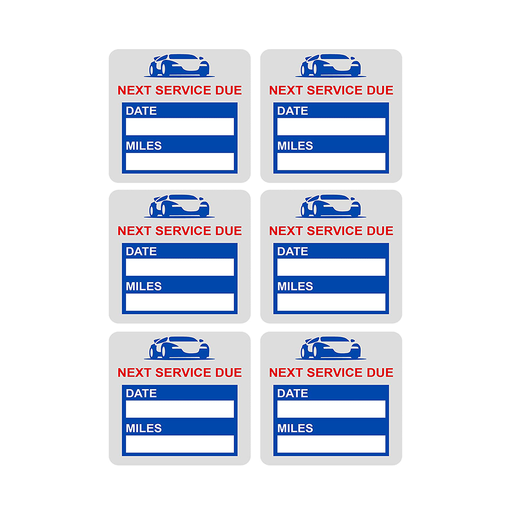 6X Custom Text Company Next Service Due Oil Sticker | Service Due 6X Custom Text Company Next Service Due Oil Sticker | Service Due