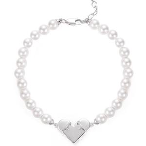 Hot Selling Cross Border Heart Freshwater <b>Pearl</b> Beaded <b>Bracelet</b> Korean Style High-End Fashion Niche with Temperament - Product Image 1