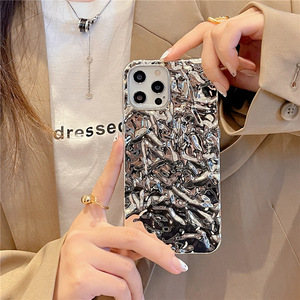 Funda Premium para Teléfono con Papel de Aluminio Plateado, Compatible con iPhone 17ProMax 16 15 14 13 12, para Hombres y Mujeres - Product Image 1