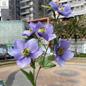 Vente flash Fleurs de Noël artificielles décoratives en soie Hellebores - Product Image 4