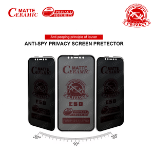 Los Más Vendidos, Protector de Pantalla Mate Suave Anti-Espía para Móvil, para <span class=keywords><strong>iPhone</strong></span>, para Samsung, Anti-Voyeur, PET Cerámico 2.5D - Product Image 2