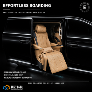Asiento de Carreras Tengyun S5B de Cuero PU y PVC, Cómodo, Universal para Furgonetas Sprinter, Giratorio y Programable para Usuarios con Discapacidad - Product Image 2