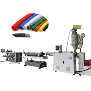 China Fullwin Made single Wall PE PP PVC Plastic Corrugated Pipe Hose Extruder Machine Production Line