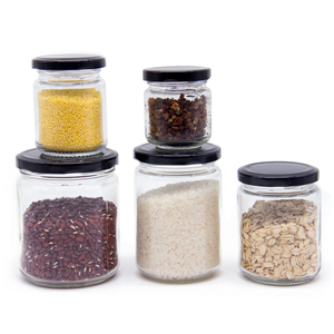 برطمان زجاجي شفاف عالي الجودة مخصص حامل تخزين حاوية طعام مربى برطمان محكم الغلق بغطاء معدني - Product Image 6