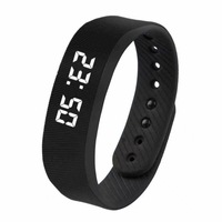 Montre connectée T5C FD68S avec bracelet en silicone, écran couleur rond, musique, météo, podomètre, suivi d'activité