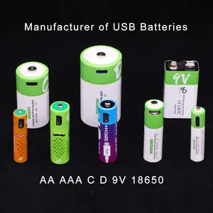 Hoge Kwaliteit Aaa Batterij 1.2V Usb Batterij Oplaadbare Batterij Speelgoed Auto Aa Usb Oplaadbare Elektronische Producten Aaa Aa Cell