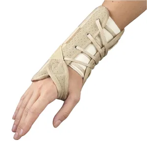 AdjustableElastic Suede Mão Lacer Suporte Brace Compressão Splint De Pulso Para Artrite Do Túnel Do Carpo