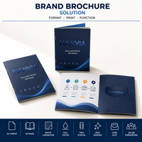 Brochure promotionnelle A4 personnalisée pour recrutement de vendeurs e-commerce transfrontaliers, avec infographique et reliure piquée à cheval, pour un intégration rapide