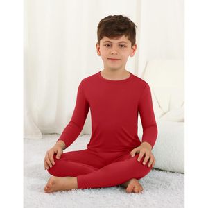 Ensemble de sous-vêtements thermiques BambooBud, haut et bas à manches longues pour garçons, couche de base en coton et fibre de bambou, XXS-XL - Product Image 5