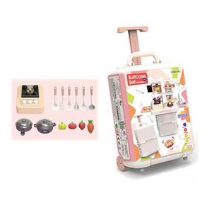 Ensemble de <span class=keywords><strong>cuisine</strong></span> 3-en-1 pour enfants avec poignée, jouets d'imitation et simulation de cuisinière - Product Image 2