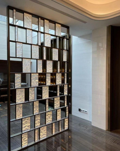 Modèles de séparateurs SUS sur mesure et panneaux de verre décoratifs muraux, cloison pliable pour hôtels, restaurants et maisons - Product Image 2