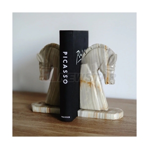 Customized Natural Marble <b>Bookends</b> Wholesale For Household Interior Decoration - Product Image 3
