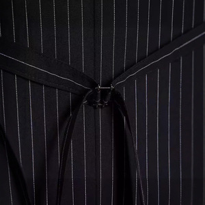 Chaleco de Traje Formal para Hombre, Diseño de Rayas Finas, Negro, Fibra de Poliéster, para las Cuatro Estaciones, Atuendo de Novio para Boda, Tallas S-6XL - Product Image 4