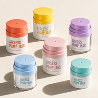 Pot cosmétique de luxe personnalisé 30g 50g avec pompe sans air, pot rond vide en acrylique pour crème, emballage en gros, flacon sous vide pour crème visage