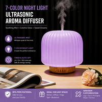 Fabricant de diffuseurs d'arômes OEM ODM, conception personnalisée, humidificateur ultrasonique 80 ml, usine pour les marques européennes et américaines avec lumière LED