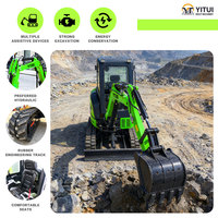 Mini-excavatrice de 3,5 tonnes, moteur diesel fabriqué en Chine, puissante et de haute qualité, mini-excavatrice personnalisée