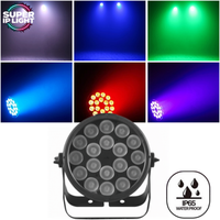 Projecteur LED Par étanche IP65 18x15W RGBW 4-en-1 DMX512 RDM 5/9CH avec boîtier en aluminium pour scène extérieure, mariage et événements