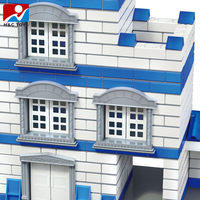 Briques à monter soi-même pour enfants maçons architectes Mini quartier général de la police 540 blocs de construction en granulés ensemble jouets