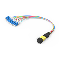 Câble de brassage optique à faible perte MPO vers LC OS2 monomode 8 fibres G657A1 haute précision pour centre de données