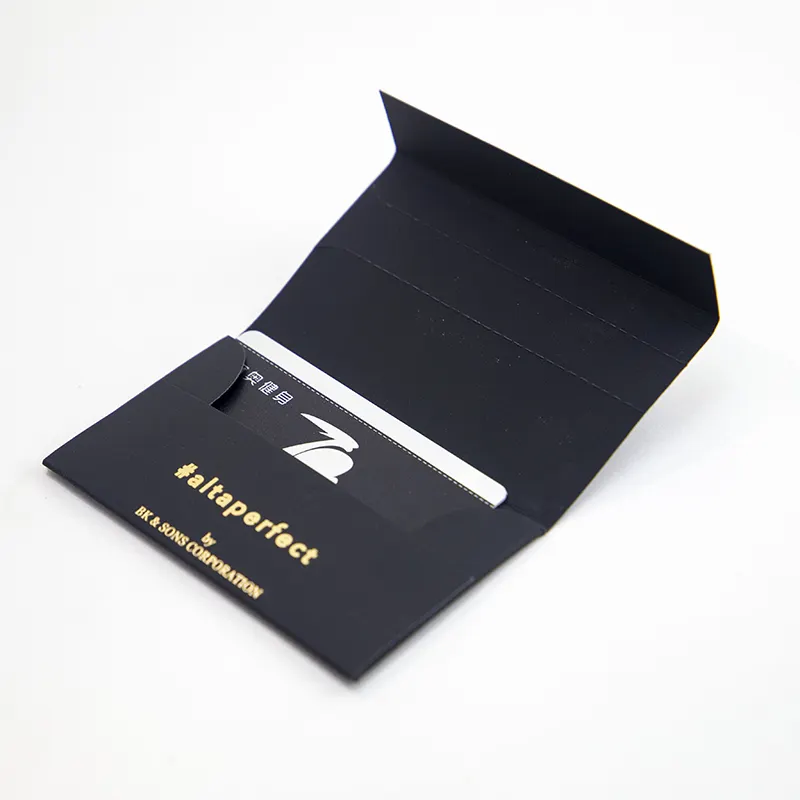 Custom Rubbery VIP Member Card Paper Envelope UV Spot Gift Card Packaging Envelopes