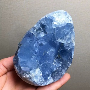 Bán buôn Chất lượng cao tự nhiên màu xanh celestite cụm nguyên tinh thể màu xanh celestite geode druzy - Product Image 1