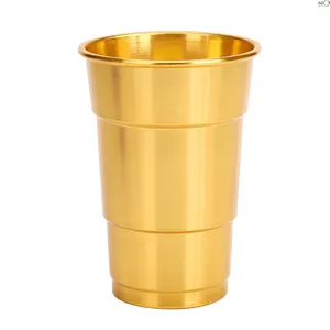 Npot Tùy chỉnh màu Đảng cup khuyến mại dùng một lần nhôm uống cup bia kim loại Tumbler với logo