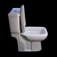 Medyag MFZ-41 WC moderne en céramique à double chasse, deux pièces, universel, avec siège carré et fonction de lavage par aspiration