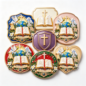 Magnete per Frigorifero Personalizzato in Resina UV con Rilievo 3D, Souvenir Religioso Protestante ed Evangelico - Product Image 1