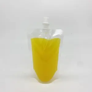 200毫升/250毫升/500毫升高品质饮料袋doypack用于果汁透明塑料袋