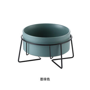 2020 yeni hayvan mama kabı sağlıklı servikal koruma seramik <span class=keywords><strong>pet</strong></span> su kase ile paslanmaz çelik tutucular - Product Image 2