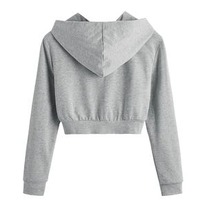 High Quality <b>Women</b> Canvas 100% Polyester Print Crop Top Pullover <b>Hoodies</b> and Pants Set Winter Front 2025 wholesale - Product Image 2