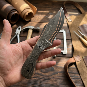 Cuchillo de Caza de Acero de Damasco y Cobre Forjado a Mano de Grado Industrial, con Hoja Fija de Punta Caída, de la Mejor Calidad, OEM - Product Image 4
