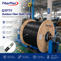 Câble à fibre optique extérieur GYFTY non métallique avec tube lâche en PRF, 2 à 144 fibres, anti-rongeurs, anti-éclairs, pour installation aérienne et en conduit
