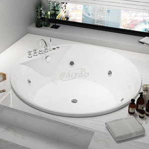 Baignoire en acrylique Jacuzy au design moderne Spa de massage à remous encastré de forme ronde JaKuzzier intégré pour 1 à 2 personnes - Product Image 5